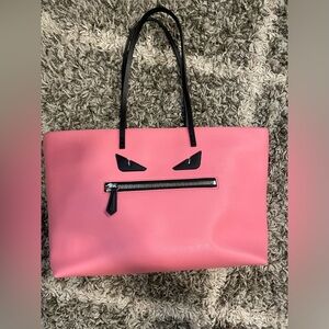 Authentic FENDI Leather Large Tote Bag/Shoulder bag